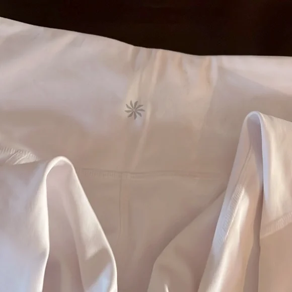 Athleta White Workout Pants With Sheer Bottom Design- Size XSP - Activewear - Picture 5 of 6